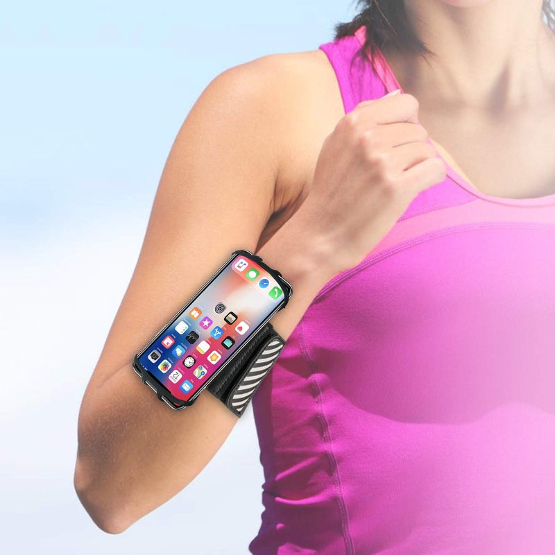 WANPOOL Walking Wristband/Forearm Band Phone Holder for iPhone Air, 17, 16, 15, 14, 13 Pro Max, 12 Pro, XR, Xs, X and Other 4.5-6 Inch Phones - Image 1